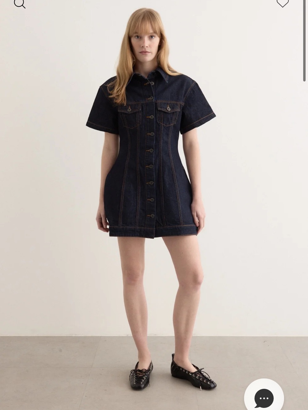 BNWT Anna Quan Ollie Dark Indigo Denim Mini Dress